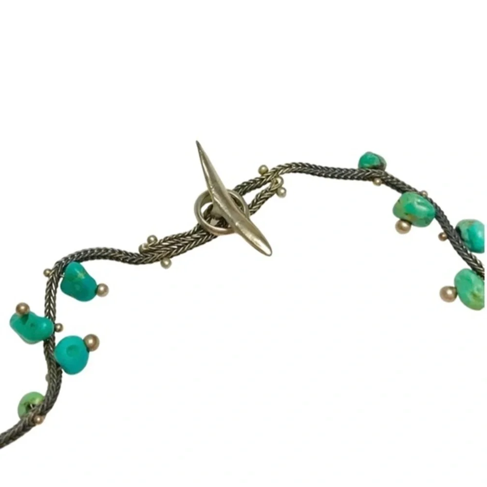 Twist Turquoise Sterling Silver Necklace